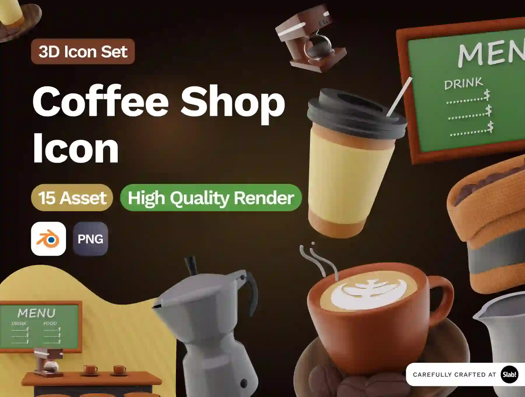 3D Coffee Shop Icon