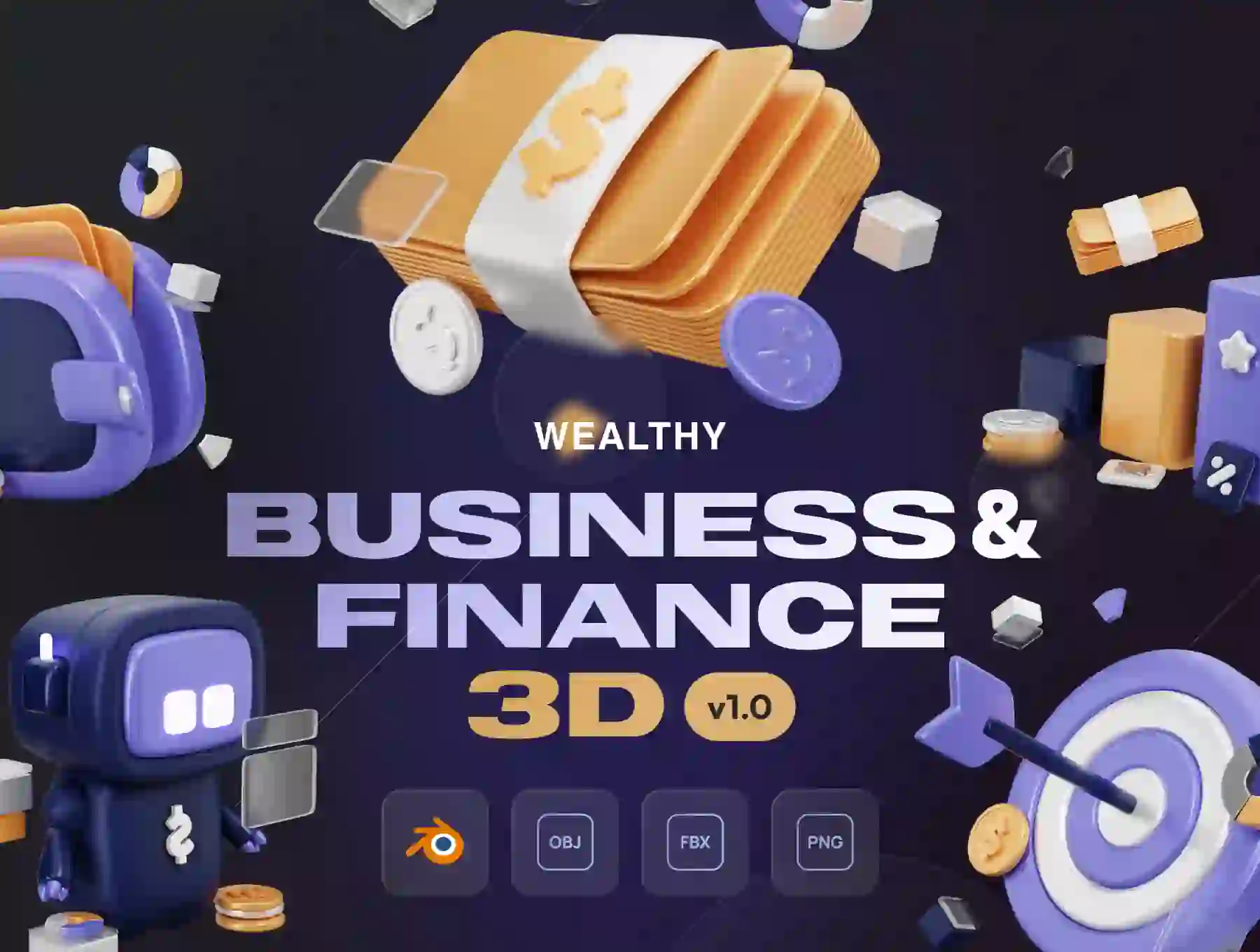 Wealthy - Business & Finance 3D Icon Set